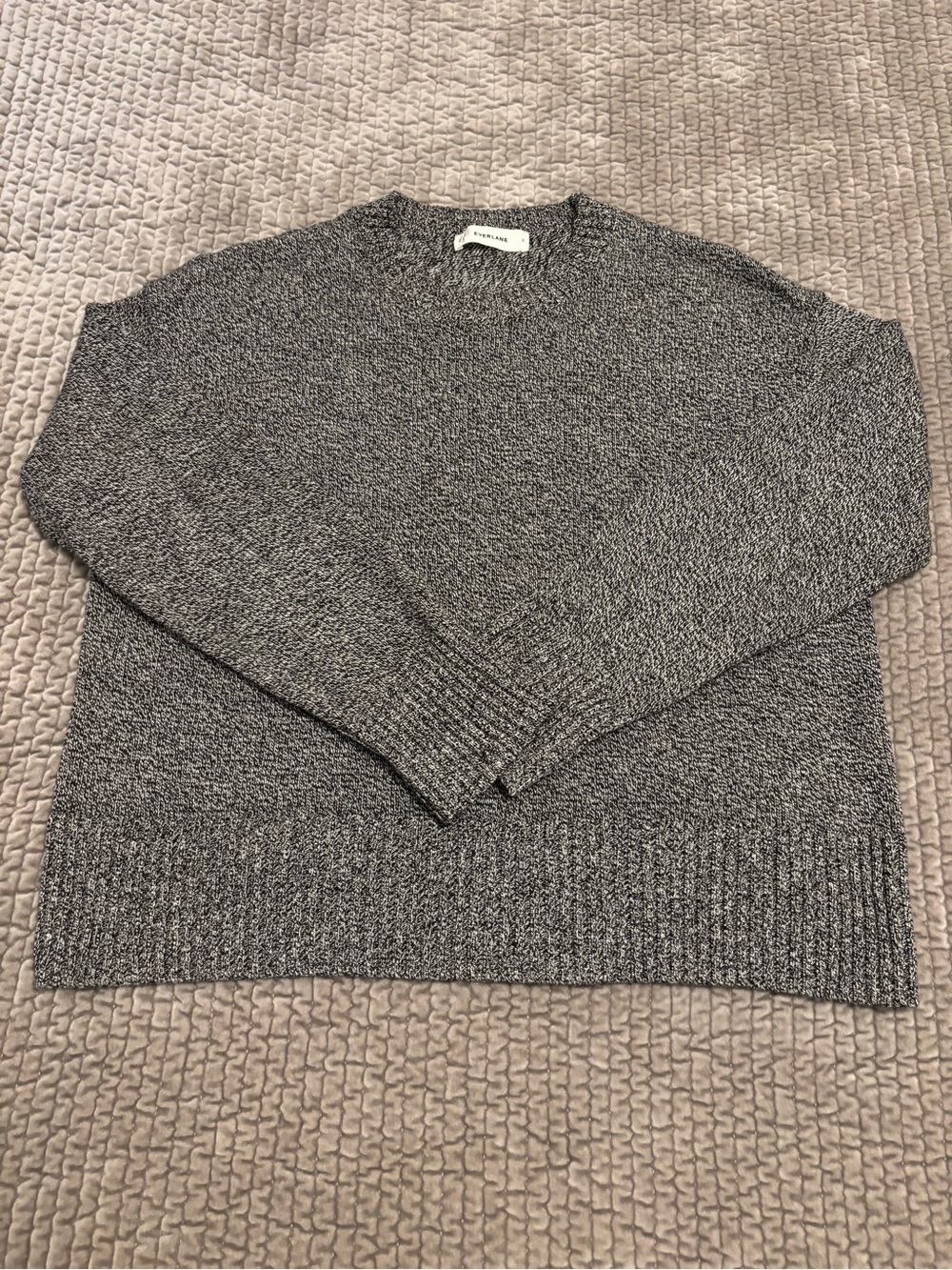 Everlane Black & White Crewneck Sweater